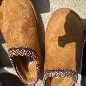 Brown Suede Slip-On Shoes